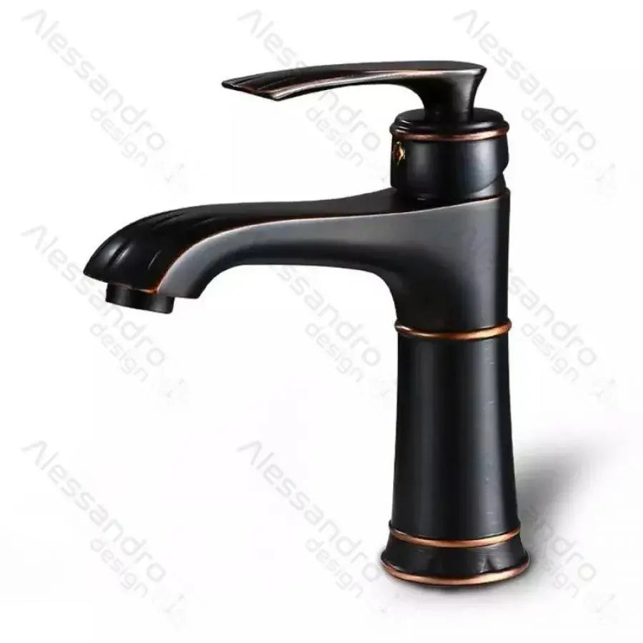 Βρύση νεροχύτη, Μεταλλικό, Μαύρο, OD01/B Bathroom Faucets Προεπιλεγμένος τίτλος Alessandro Design