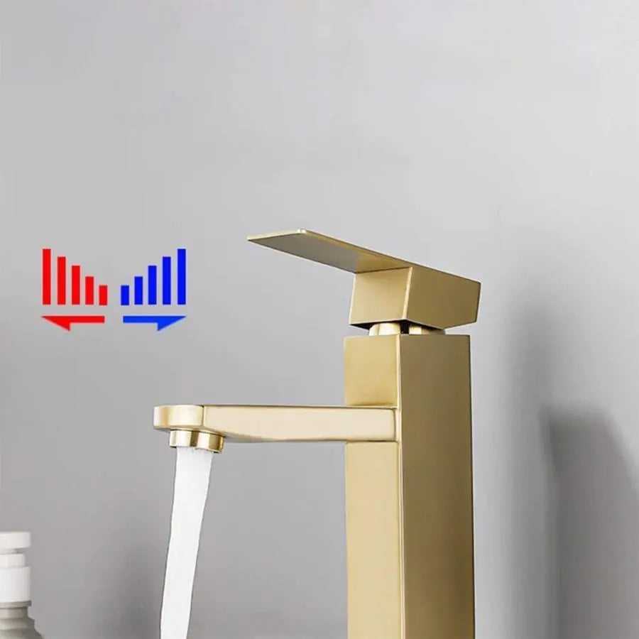 Χρυσό ανοξείδωτο ατσάλι Sink Faucet ZY1007 Bathroom Faucets Προεπιλεγμένος τίτλος Alessandro Design