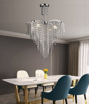 Crystal Candelabra Ander 4xE14 Diameter 45cm Chrome Crystal Candelabra Προεπιλεγμένος τίτλος Alessandro Design