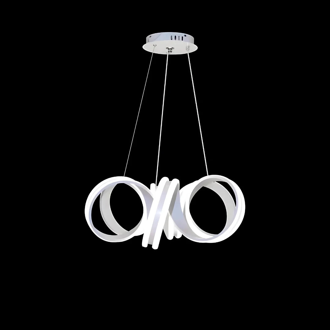 Κρεμαστός πολυέλαιος LED με τηλεχειριστήριο INFINITY TWIST 180W, Κυματιστό, Κρύο/Ζεστό/Ουδέτερο φως, Ρυθμιζόμενο, Λευκό, Ρυθμιζόμενο ύψος Μοντέρνοι Πολυέλαιοι Προεπιλεγμένος τίτλος Alessandro Design