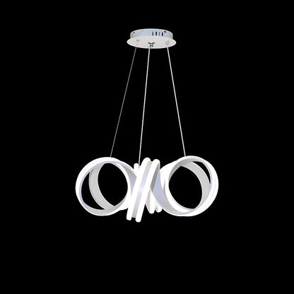 Κρεμαστός πολυέλαιος LED με τηλεχειριστήριο INFINITY TWIST 180W, Κυματιστό, Κρύο/Ζεστό/Ουδέτερο φως, Ρυθμιζόμενο, Λευκό, Ρυθμιζόμενο ύψος Μοντέρνοι Πολυέλαιοι Προεπιλεγμένος τίτλος Alessandro Design