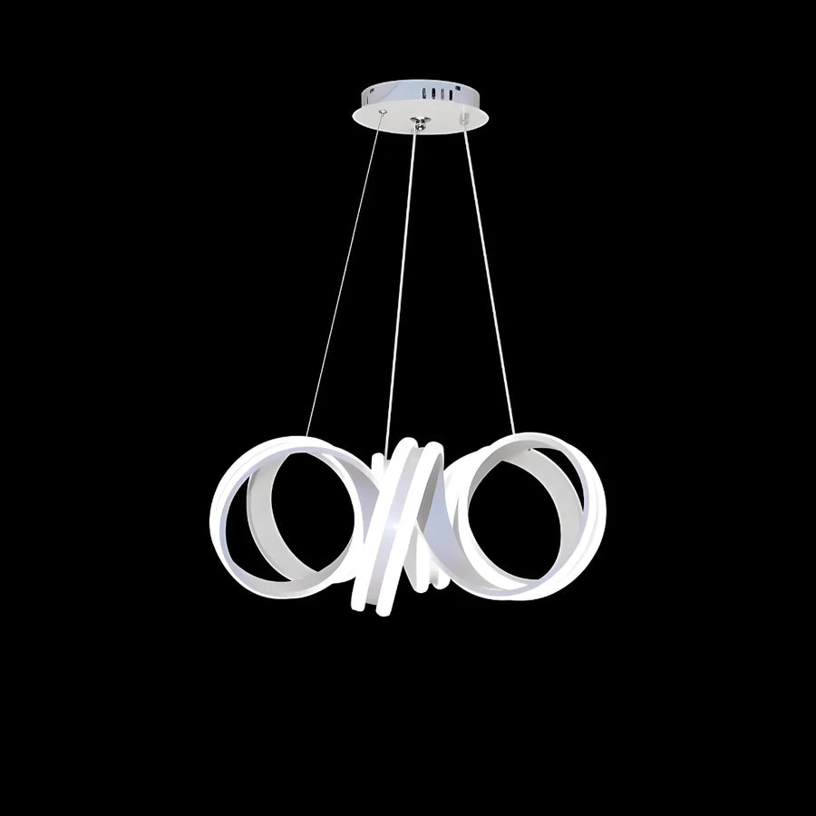 Κρεμαστός πολυέλαιος LED με τηλεχειριστήριο INFINITY TWIST 180W, Κυματιστό, Κρύο/Ζεστό/Ουδέτερο φως, Ρυθμιζόμενο, Λευκό, Ρυθμιζόμενο ύψος Μοντέρνοι Πολυέλαιοι Προεπιλεγμένος τίτλος Alessandro Design
