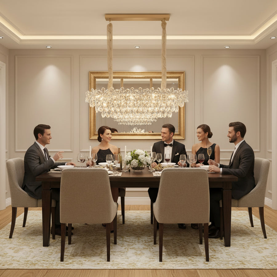 Crystal Chandelier Regalis 11x E14, Διάμετρος 85cm, Γυαλιστερό Χρυσό, Ρυθμιζόμενο Ύψος, Μέταλλο και Κρύσταλλο