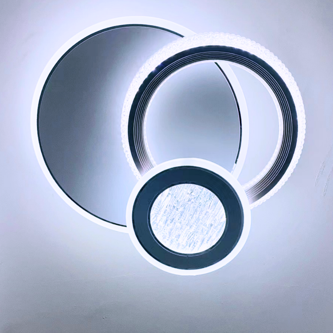 Πολυέλαιος LED NYXORA 44W, 3 κύκλοι, Κρύο/Ζεστό/Ουδέτερο φως, Λευκοί πολυέλαιοι LED Προεπιλεγμένος τίτλος Alessandro Design