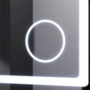 Ορθογώνιος καθρέφτης LED, 90x60cm, Souverain MotionGlow Marcello, Σύστημα αποθαμβώματος, Ρολόι & Θερμόμετρο, Καλλυντικός Μεγεθυντικός φακός, Dimable Marcello Mirrors Προεπιλεγμένος τίτλος Alessandro Design