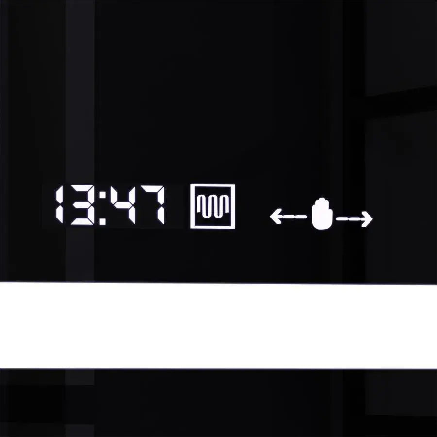 Ορθογώνιος καθρέφτης LED, 160x80 cm, Verite MotionGlow Marcello, Σύστημα αποθάμβωσης, Ρολόι & Θερμόμετρο, Dimable Mirrors Marcello Προεπιλεγμένος τίτλος Alessandro Design