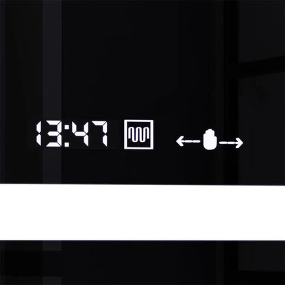 Ορθογώνιος καθρέφτης LED, 160x80 cm, Verite MotionGlow Marcello, Σύστημα αποθάμβωσης, Ρολόι & Θερμόμετρο, Dimable Mirrors Marcello Προεπιλεγμένος τίτλος Alessandro Design