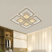 Πολυέλαιος LED με τηλεχειριστήριο SUSAN 96W, 4 τετράγωνα, κρύο/θερμό/ουδέτερο φως, ρυθμιζόμενο, λευκός πολυέλαιος LED με τηλεχειριστήριο Προεπιλεγμένος τίτλος Alessandro Design
