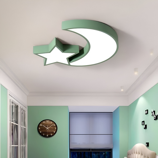 Sofia LED Chandelier, 34W, Green Acrylic, Moon and Star Shape, 3000K/4000K/6000K LED Chandeliers Προεπιλεγμένος τίτλος Alessandro Design