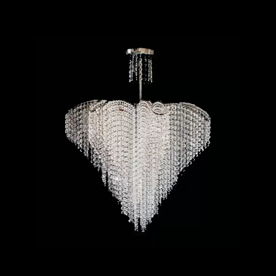 Adan Crystal Chandelier, 8xE27, Silver, Metal and Crystal Classic Chandeliers Προεπιλεγμένος τίτλος Alessandro Design