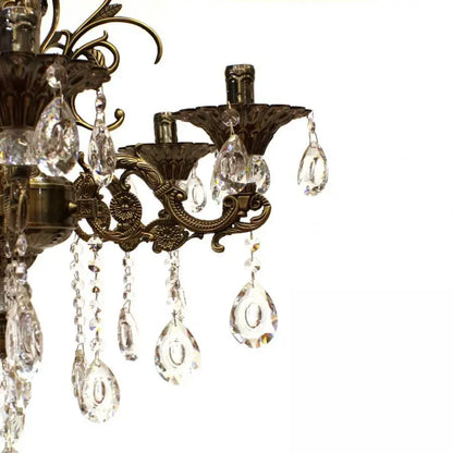Crystal Chandelier SANSSOUCI Magno, 6xE14, Diameter 62cm, Antique Brass Classic Chandeliers Προεπιλεγμένος τίτλος Alessandro Design