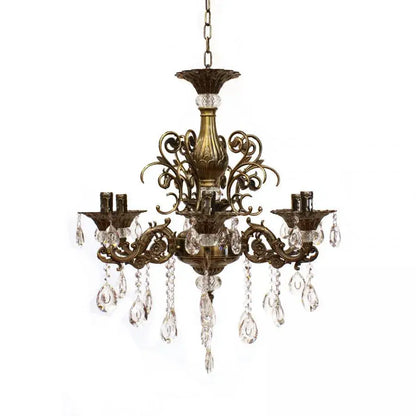 Crystal Chandelier SANSSOUCI Magno, 6xE14, Diameter 62cm, Antique Brass Classic Chandeliers Προεπιλεγμένος τίτλος Alessandro Design