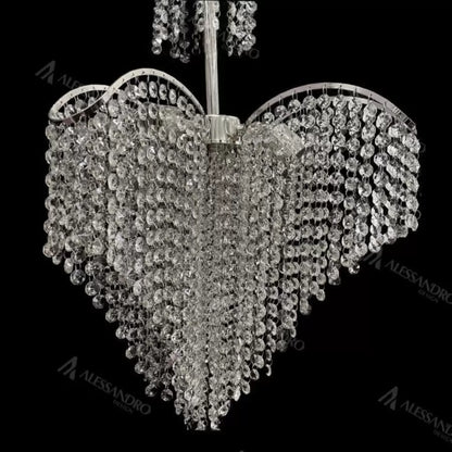 Crystal Candelabra Ander 4xE14 Diameter 45cm Chrome Crystal Candelabra Προεπιλεγμένος τίτλος Alessandro Design