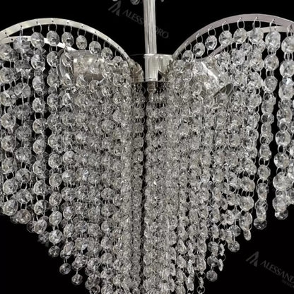 Crystal Candelabra Ander 4xE14 Diameter 45cm Chrome Crystal Candelabra Προεπιλεγμένος τίτλος Alessandro Design