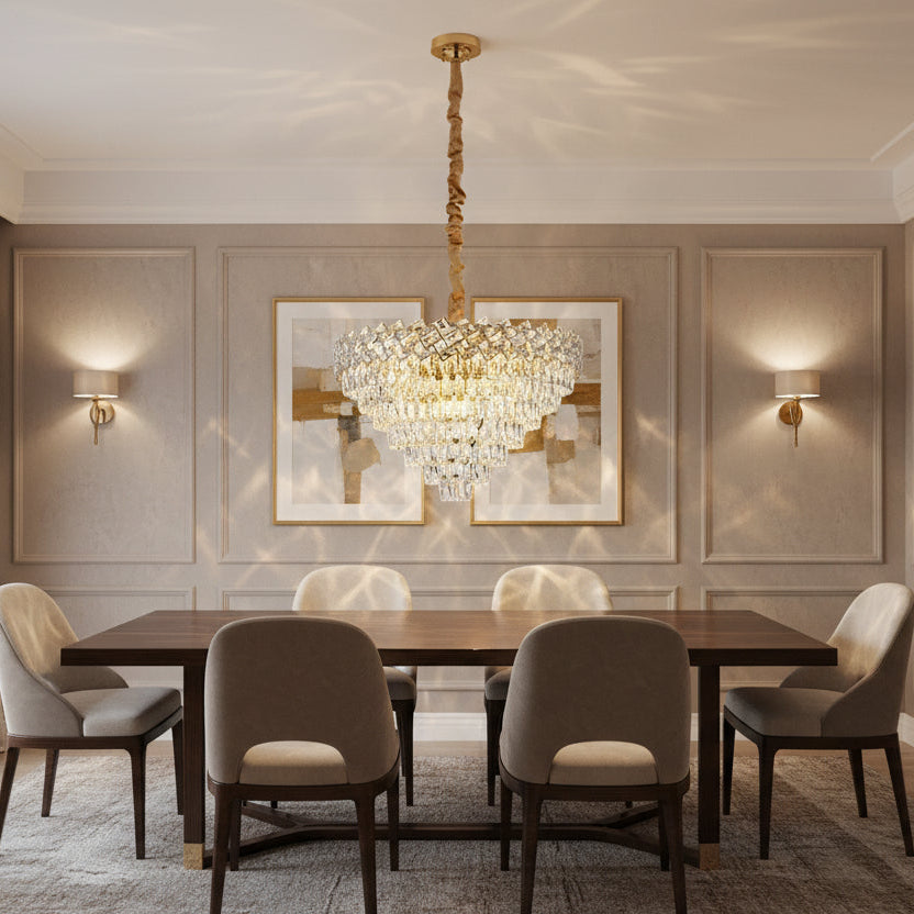 Crystal Chandelier WINDSOR Supremo 10xE14, Διάμετρος 80cm, Γυαλιστερό χρυσό, Ρυθμιζόμενο ύψος Crystal Chandeliers Προεπιλεγμένος τίτλος Alessandro Design