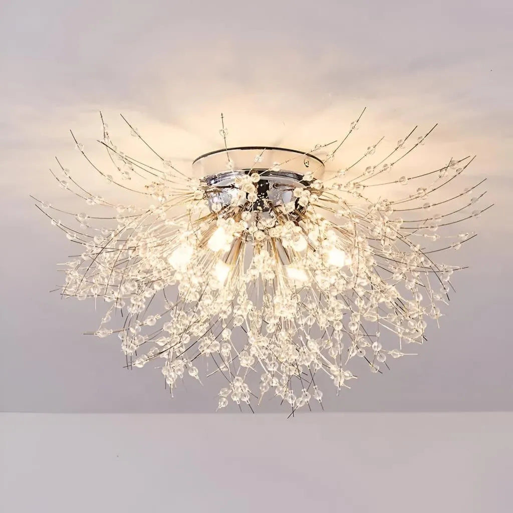 Crystal Chandelier RONDO Vivace, 5x G9, διάμετρος 40cm, Shiny Silver Modern Chandeliers Προεπιλεγμένος τίτλος Alessandro Design