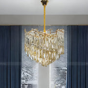 Crystal Candelabra TOPKAPI Petito 3xE27, Διάμετρος 30cm, Γυαλιστερό χρυσό, Ρυθμιζόμενο ύψος Cristal Candelabra Προεπιλεγμένος τίτλος Alessandro Design