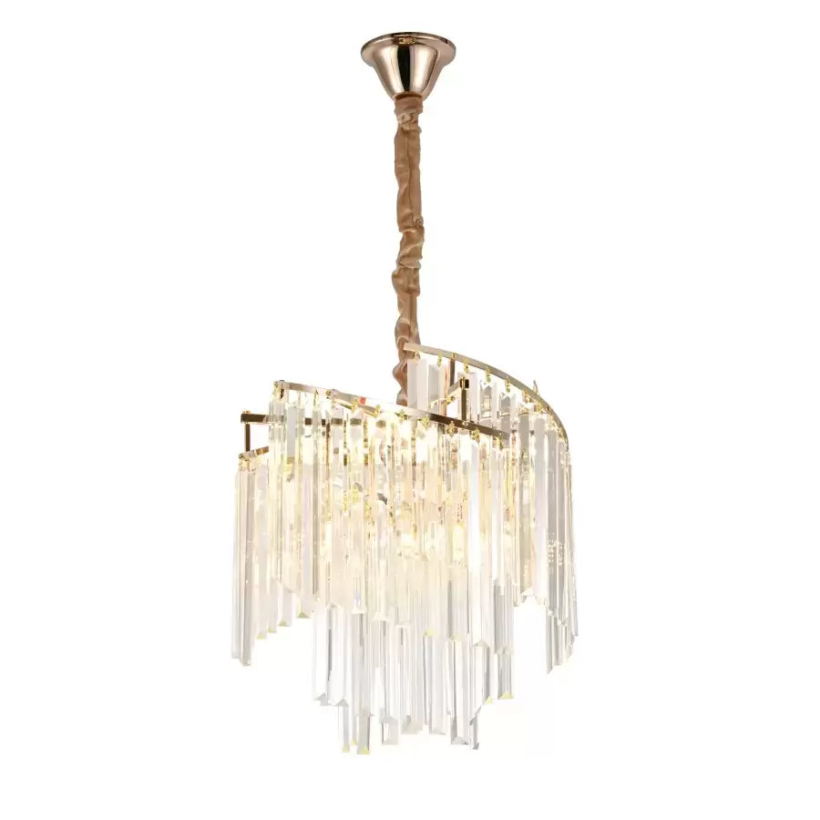 Crystal Chandelier TRIANON Nobile 5x E27, Διάμετρος 38cm, Γυαλιστερό Χρυσό, Ρυθμιζόμενο ύψος Crystal Chandeliers Προεπιλεγμένος τίτλος Alessandro Design