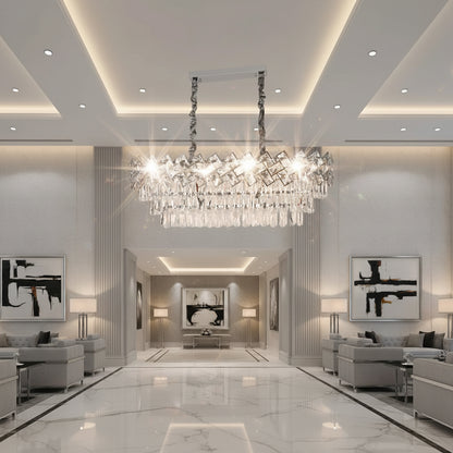 Crystal Chandelier WINDSOR Regalis 10xE14, Shiny Chrome, Adjustable Height Crystal Chandelier Προεπιλεγμένος τίτλος Alessandro Design