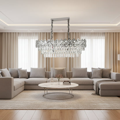 Crystal Chandelier WINDSOR Regalis 10xE14, Shiny Chrome, Adjustable Height Crystal Chandelier Προεπιλεγμένος τίτλος Alessandro Design