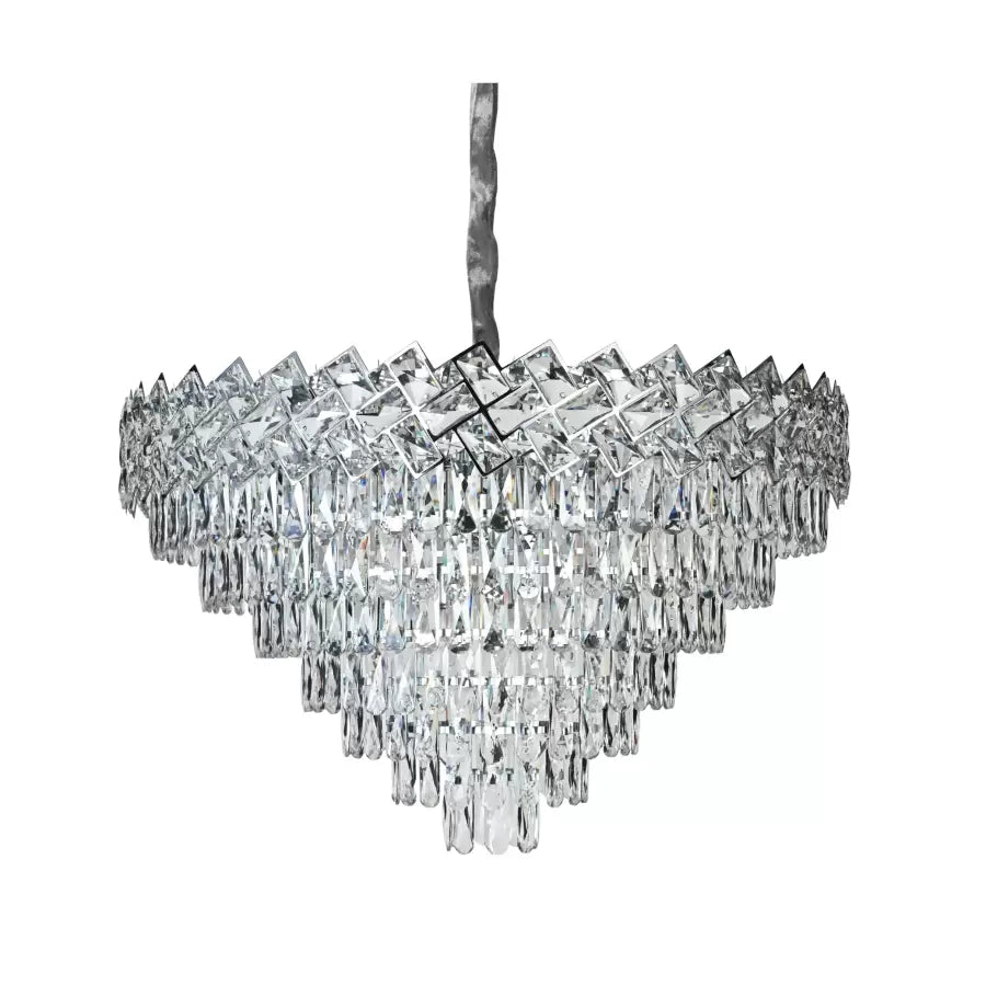 Crystal Chandelier WINDSOR Supremo 10xE14, Διάμετρος 80cm, Γυαλιστερό Chrome, Ρυθμιζόμενο ύψος Crystal Chandeliers Προεπιλεγμένος τίτλος Alessandro Design