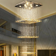 LED Crystal Chandelier 80W PALATINA Gold, Διάμετρος 50cm, Ύψος 200cm, Ladder Model Crystal Chandelier Προεπιλεγμένος τίτλος Alessandro Design