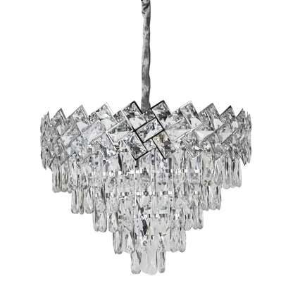 Crystal Chandelier WINDSOR Eleganza 8xE14, Διάμετρος 39cm, Γυαλιστερό Chrome, Ρυθμιζόμενο ύψος Crystal Chandeliers Προεπιλεγμένος τίτλος Alessandro Design