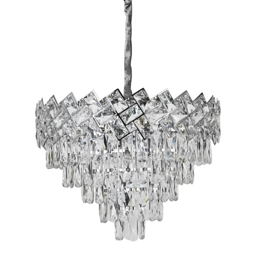 Crystal Chandelier WINDSOR Eleganza 8xE14, Διάμετρος 39cm, Γυαλιστερό Chrome, Ρυθμιζόμενο ύψος Crystal Chandeliers Προεπιλεγμένος τίτλος Alessandro Design