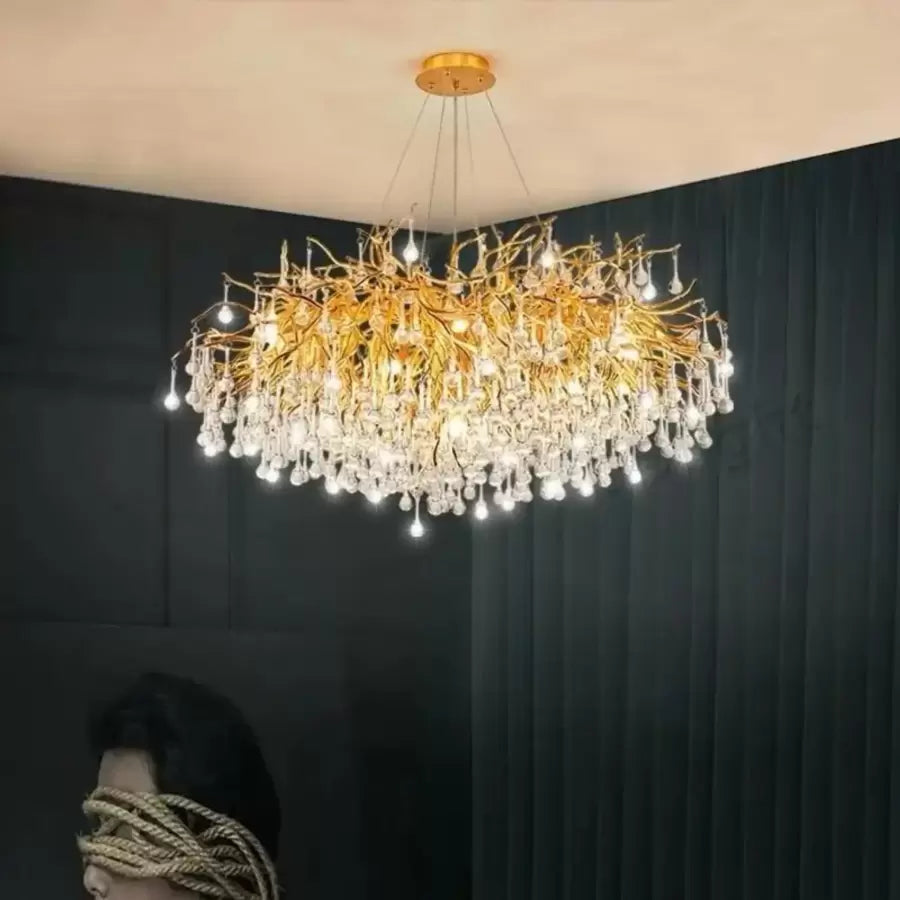 Crystal Chandelier Muhammad 10x G9 Diameter 80cm Gold Crystal Chandeliers Προεπιλεγμένος τίτλος Alessandro Design