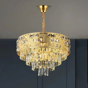Crystal Chandelier NEUSCHWANSTEIN Petito 3xE14, Διάμετρος 30cm, Χρυσό, Ρυθμιζόμενο ύψος Κρυστάλλινος Πολυέλαιος Προεπιλεγμένος τίτλος Alessandro Design