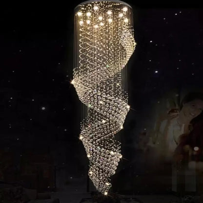 LED Crystal Candelabra 13 xGU10 Meili Chrome, Διάμετρος 80cm, Ύψος 240cm, Σκάλα Μοντέλο Crystal Candelabra Προεπιλεγμένος τίτλος Alessandro Design