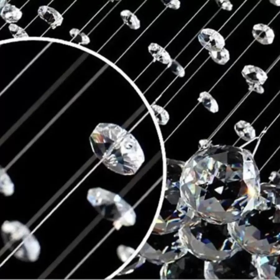 LED Crystal Candelabra 13 xGU10 Meili Chrome, Διάμετρος 80cm, Ύψος 240cm, Σκάλα Μοντέλο Crystal Candelabra Προεπιλεγμένος τίτλος Alessandro Design