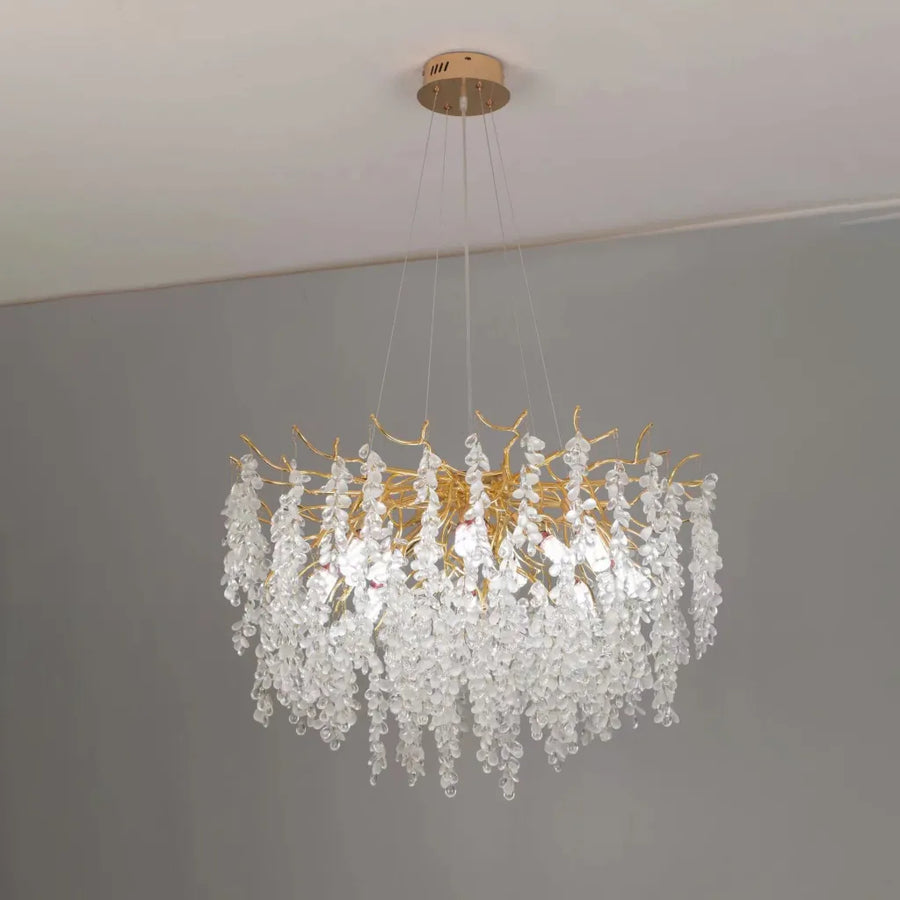 WALTZ Cascade Crystal Chandelier, 6x G9, Gold, 60cm, Ρυθμιζόμενο ύψος Crystal Chandeliers Προεπιλεγμένος τίτλος Alessandro Design