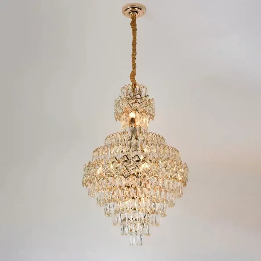 Crystal Chandelier WINDSOR Grande Supremo 10xE14, Διάμετρος 60X90cm, Γυαλιστερό Χρυσό, Ρυθμιζόμενο Ύψος Crystal Chandelier Προεπιλεγμένος τίτλος Alessandro Design