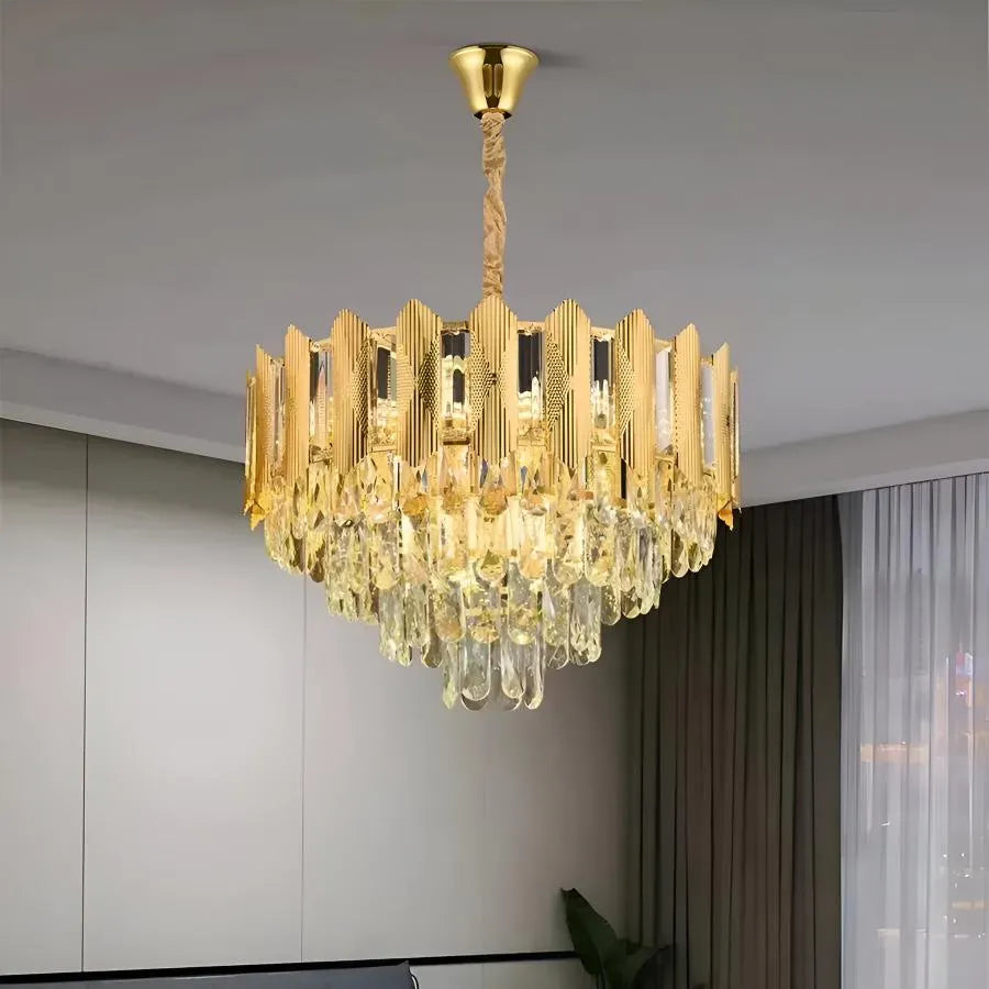 Κρυστάλλινος πολυέλαιος BUCKINGHAM Petito 3xE14, Διάμετρος 30cm, Γυαλιστερό χρυσό, Ρυθμιζόμενο ύψος Κρυστάλλινος πολυέλαιος Προεπιλεγμένος τίτλος Alessandro Design