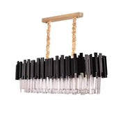Crystal Chandelier BLOIS Regalis 10xE14, Μήκος 80cm, Μαύρο, Ρυθμιζόμενο ύψος Crystal Chandelier Προεπιλεγμένος τίτλος Alessandro Design