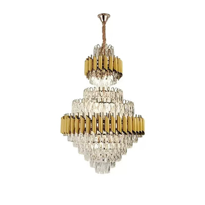 Πολυέλαιος Ryland Crystal 13x E27 Gold