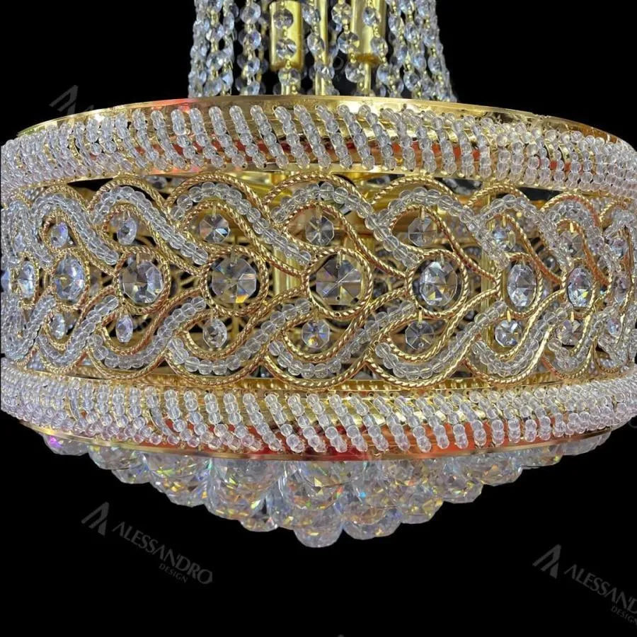 Selim Cristal Candelabra 14x E14 Gold Cristal Candelabra Προεπιλεγμένος τίτλος Alessandro Design