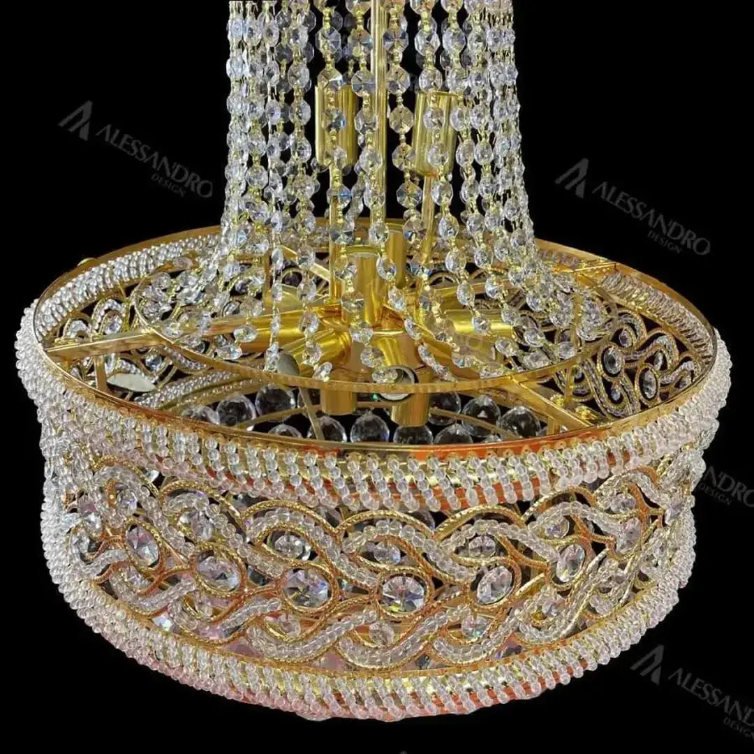 Selim Cristal Candelabra 14x E14 Gold Cristal Candelabra Προεπιλεγμένος τίτλος Alessandro Design
