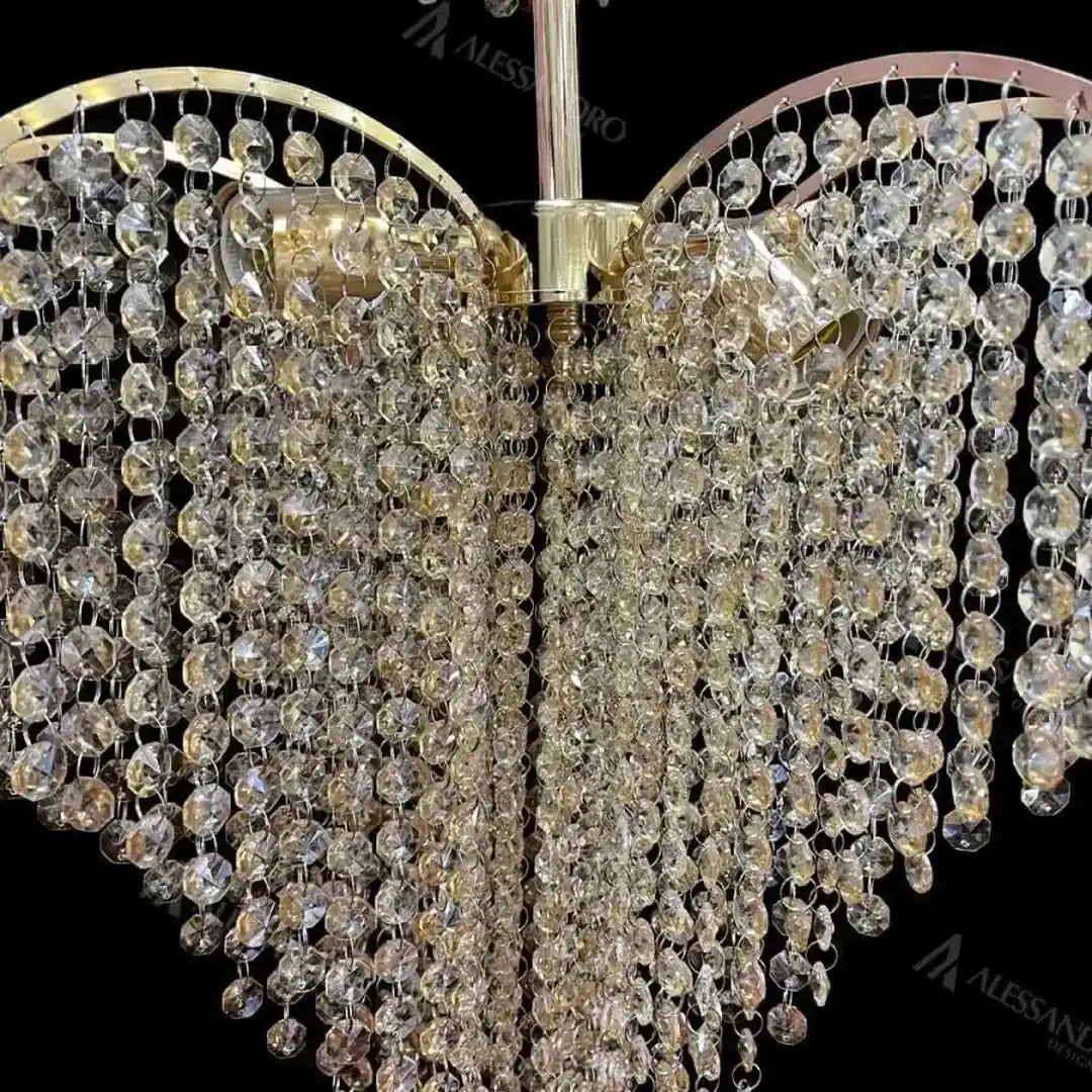 Ander Crystal Chandelier, 4xE14, Diameter 45cm, Gold Crystal Chandeliers Προεπιλεγμένος τίτλος Alessandro Design