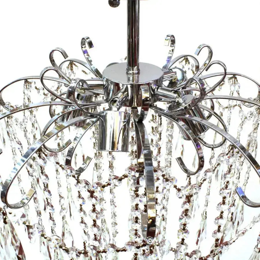 Crystal Chandelier EDINBURGH Eleganza, 5xE27, Diameter 47cm, Shiny Chrome Classic Chandeliers Προεπιλεγμένος τίτλος Alessandro Design
