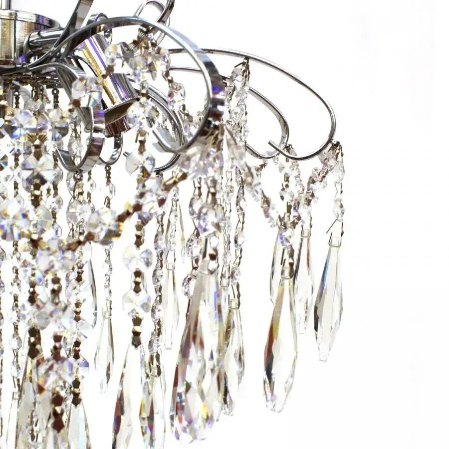 Crystal Chandelier EDINBURGH Eleganza, 5xE27, Diameter 47cm, Shiny Chrome Classic Chandeliers Προεπιλεγμένος τίτλος Alessandro Design