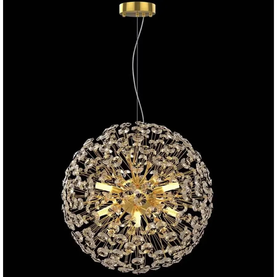 MINUET Crystal Chandelier 8x G9, Διάμετρος 40cm, Γυαλιστερό Χρυσό, Ρυθμιζόμενο ύψος Μοντέρνοι Πολυέλαιοι Προεπιλεγμένος τίτλος Alessandro Design