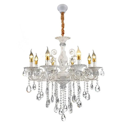 Crystal Chandelier SANSSOUCI Magno, 8xE14, Diameter 68cm, White Classic Chandeliers Προεπιλεγμένος τίτλος Alessandro Design