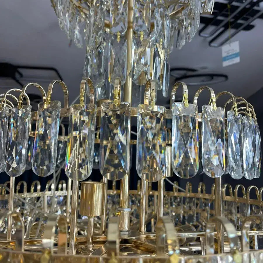 Junnut Candelabra 21xE27, Crystal and Metal, Gold Crystal Candelabra Προεπιλεγμένος τίτλος Alessandro Design