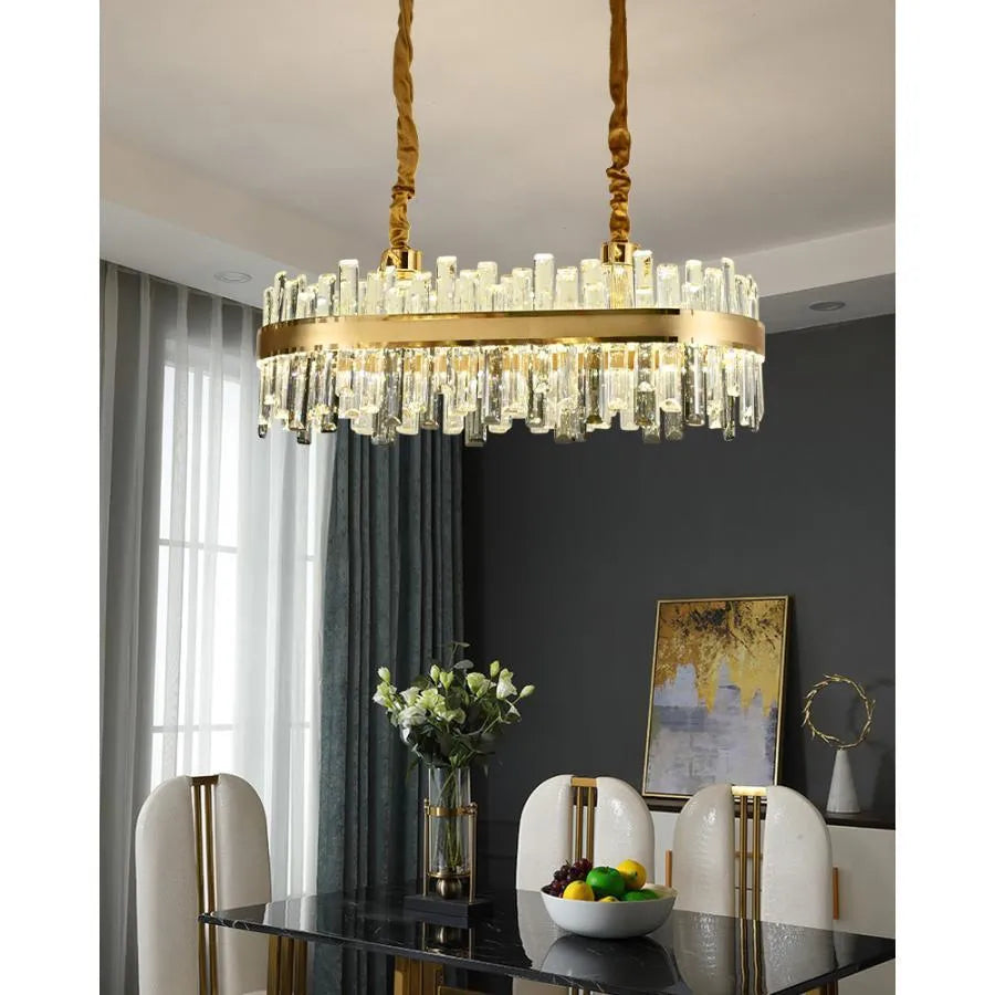 Achim LED Πολυέλαιος με Τηλεχειριστήριο, 200W, Διάμετρος 80cm, Χρυσό, Dimmable Cristal Candelabra Προεπιλεγμένος τίτλος Alessandro Design