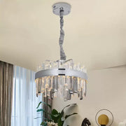 Crystal LED Chandelier with Remote Miguel 92W Dimable Silver Crystal Chandelier Προεπιλεγμένος τίτλος Alessandro Design
