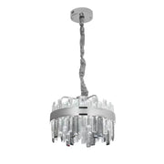 Crystal LED Chandelier with Remote Miguel 92W Dimable Silver Crystal Chandelier Προεπιλεγμένος τίτλος Alessandro Design