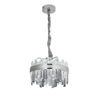 Crystal LED Chandelier with Remote Miguel 92W Dimable Silver Crystal Chandelier Προεπιλεγμένος τίτλος Alessandro Design