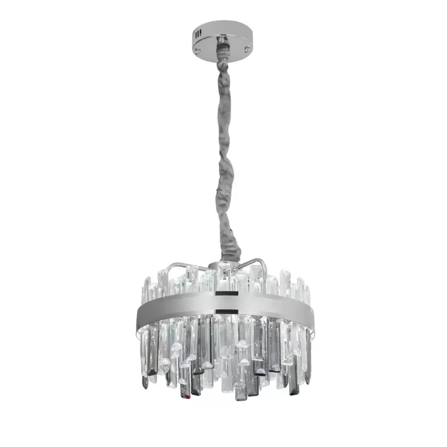 Crystal LED Chandelier with Remote Miguel 92W Dimable Silver Crystal Chandelier Προεπιλεγμένος τίτλος Alessandro Design